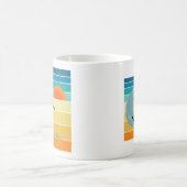 Surfer Girl Vintag Sunset Kaffeetasse (Mittel)