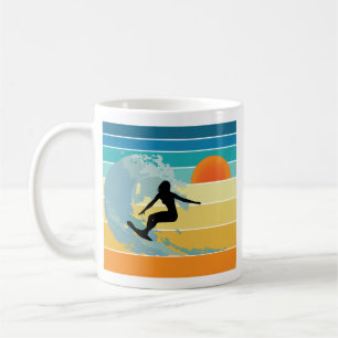 Surfer Girl Vintag Sunset Kaffeetasse