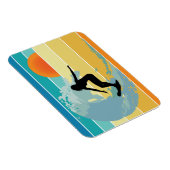 Surfer Girl Vintag Sunset Magnet (Rechte Seite)