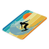 Surfer Girl Vintag Sunset Magnet (Linke Seite)