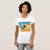 Surfer Girl Vintag Sunset T-Shirt (Vorne ganz)