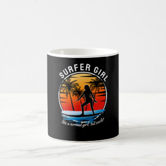 Surfer Girl wie ein normales Mädchen, aber Cooler Kaffeetasse