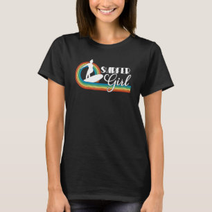 Surfer Girl Women Girls Beach Sommer Surfen Retro T-Shirt