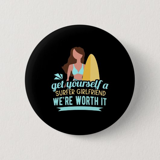 Surfer Girlfriend Button (Vorderseite)