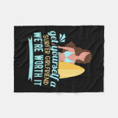 Surfer Girlfriend Fleecedecke (Vorderseite (Horizontal))
