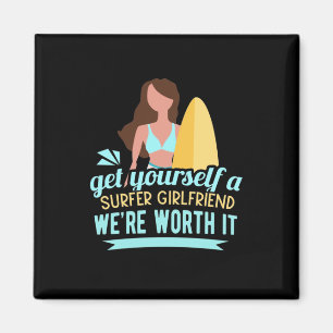 Surfer Girlfriend Magnet