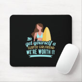 Surfer Girlfriend Mousepad (Mit Mouse)