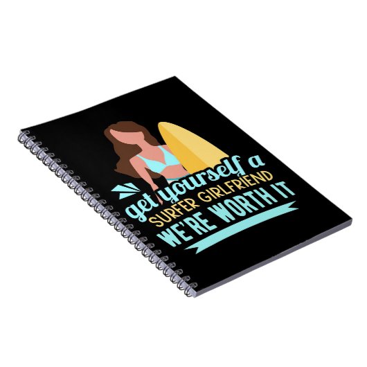 Surfer Girlfriend Notizblock (Rechte Seite)