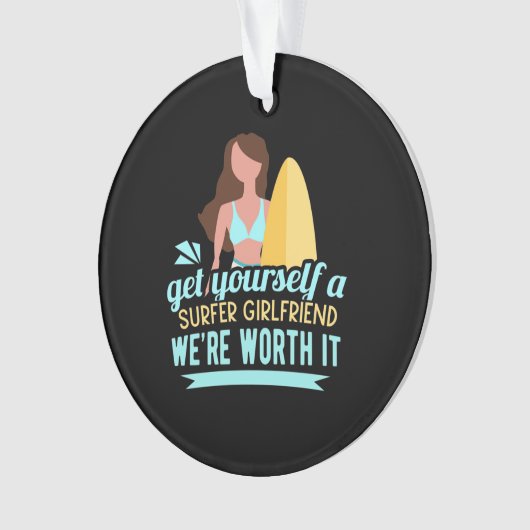 Surfer Girlfriend Ornament (Vorderseite)