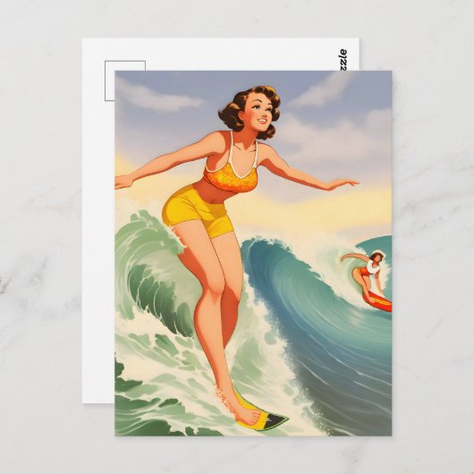Surfer Girls Postkarte (Vorne/Hinten)