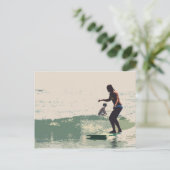 Surfer Girls Rock Postkarte (Stehend Vorderseite)