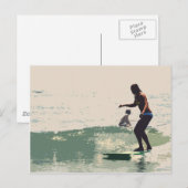 Surfer Girls Rock Postkarte (Vorne/Hinten)