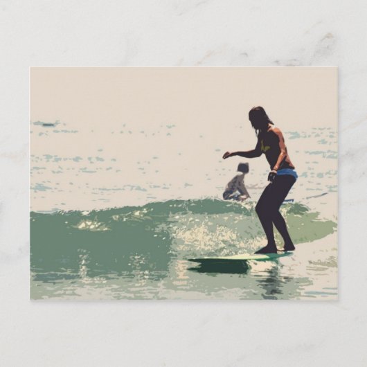 Surfer Girls Rock Postkarte (Vorderseite)