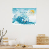 Surfer | Glück kommt in Wellen Inspiration Poster (Küche)