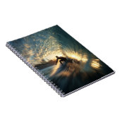 Surfer Golden Wave Tunnel Notebook Notizblock (Rechte Seite)