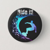 Surfer Graffiti Style Button (Vorderseite)
