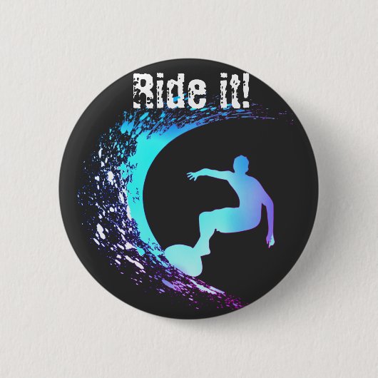 Surfer Graffiti Style Button (Vorderseite)