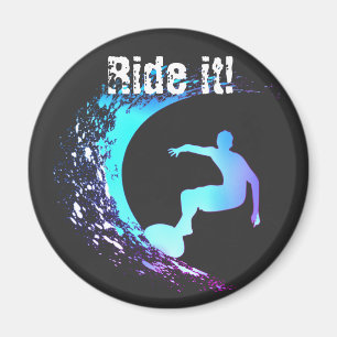 Surfer Graffiti Style Magnet