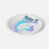 Surfer Graffiti Style Pappteller (Schrägansicht)