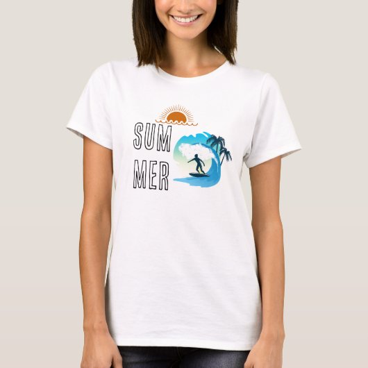 Surfer Graphic T-Shirt | Beach Vibes (Vorderseite)