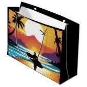 Surfer Große Geschenktüte (Vorderseite Schrägansicht)