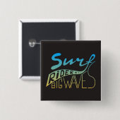 Surfer große Wellen Button (Vorne & Hinten)