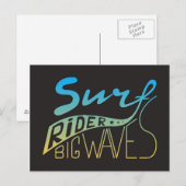 Surfer große Wellen Postkarte (Vorne/Hinten)