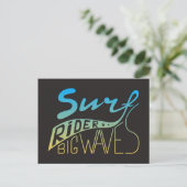 Surfer große Wellen Postkarte (Stehend Vorderseite)