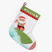 Surfer Großer Weihnachtsstrumpf (Vorderansicht (hängend))