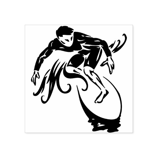 Surfer Gummistempel (Prägung)