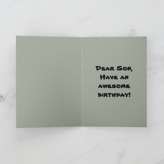 Surfer Happy Birthday Son Card Karte (Innenseite)