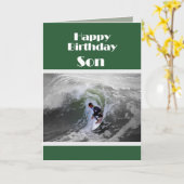 Surfer Happy Birthday Son Card Karte (Gelbe Blume)