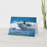 Surfer Happy Birthday Son-in-Law Karte<br><div class="desc">Ihr Schwiegersohn ist ein phantastischer Typ!</div>