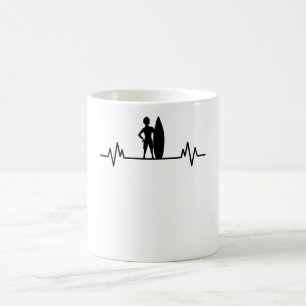 Surfer heartbeat Wellen surfen Welle reiten Gesche Kaffeetasse