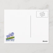 Surfer Hippopotamus Postkarte (Rückseite)