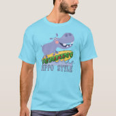 Surfer Hippopotamus T-Shirt (Vorderseite)