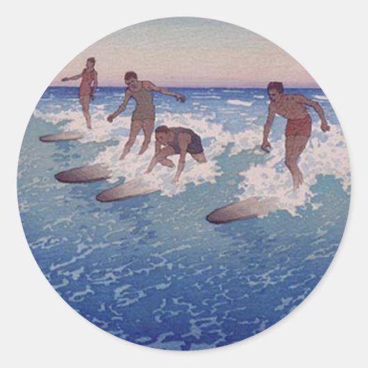 "Surfer, Honolulu" - Aufkleber (Vorderseite)
