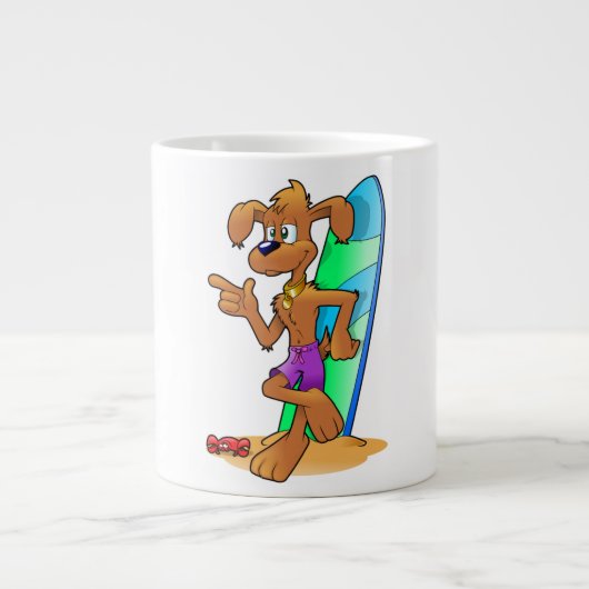 SURFER HUND Jumbo-Tasse (Vorderseite)
