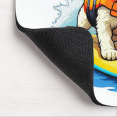Surfer-Hund Mousepad (Ecke)