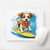Surfer-Hund Mousepad (Mit Mouse)