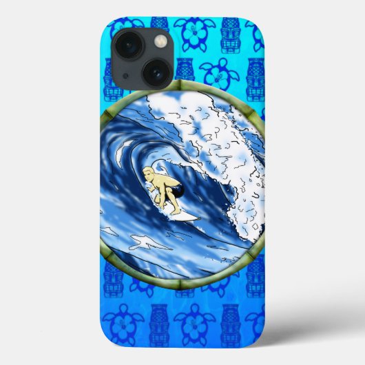 Surfer im Bambuskreis Case-Mate iPhone Hülle (Rückseite)