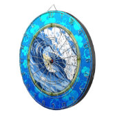 Surfer im Bambuskreis Dartscheibe (Vorderseite rechts)