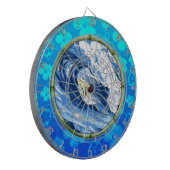 Surfer im Bambuskreis Dartscheibe (Vorderseite Links)