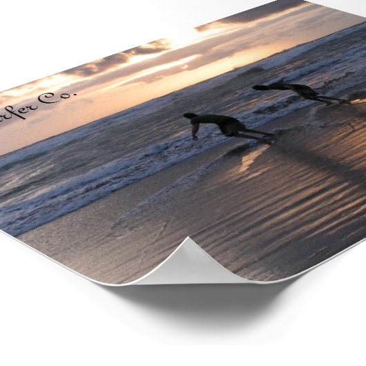 Surfer im Inland Poster (Ecke)