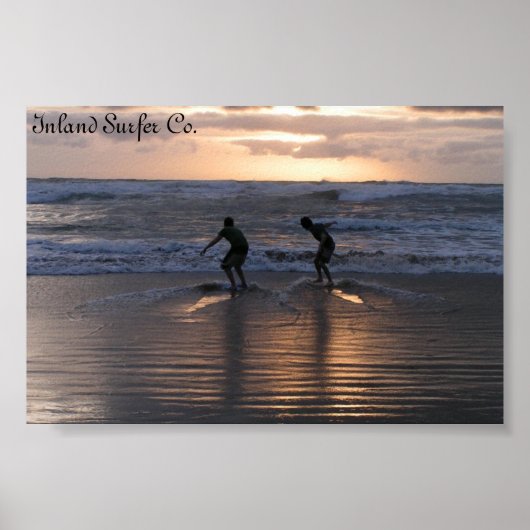 Surfer im Inland Poster (Vorne)