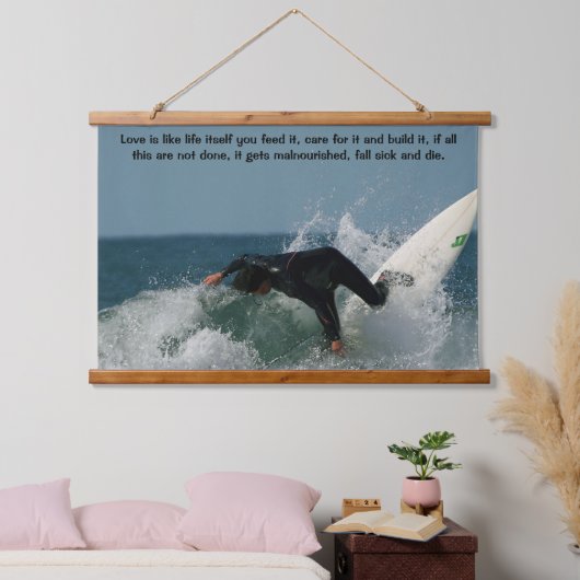 Surfer im Surf Wandteppich Mit Holzrahmen (Schlafzimmer)
