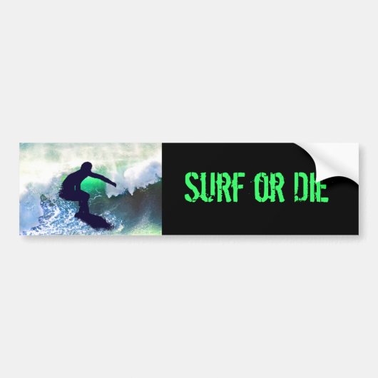 Surfer in der großen Welle Autoaufkleber (Vorne)