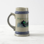 Surfer in der großen Welle Bierglas (Links)