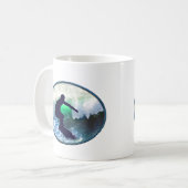 Surfer in der großen Welle Kaffeetasse (Vorderseite Links)