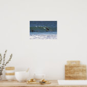 Surfer in einem Wellenposter Poster (Küche)